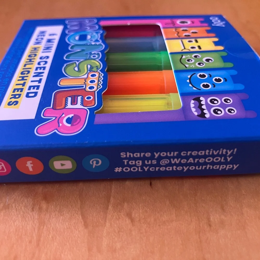 Ooly Mini Monster Scented Highlighters - Set of 6